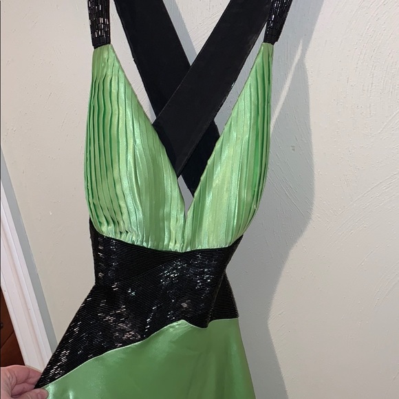Green and Black Prom Dress - Picture 5 of 6